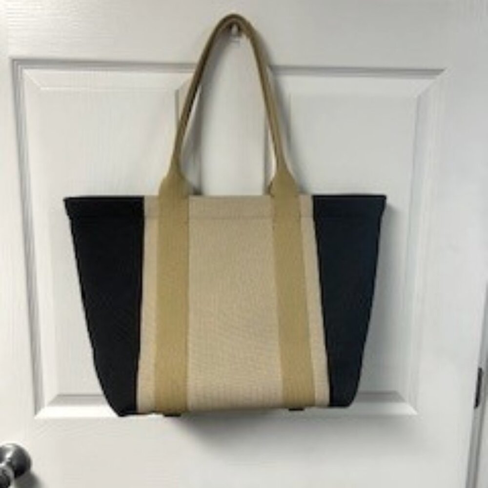 Rothy's The Essential Tote Large in Ink and Ivory